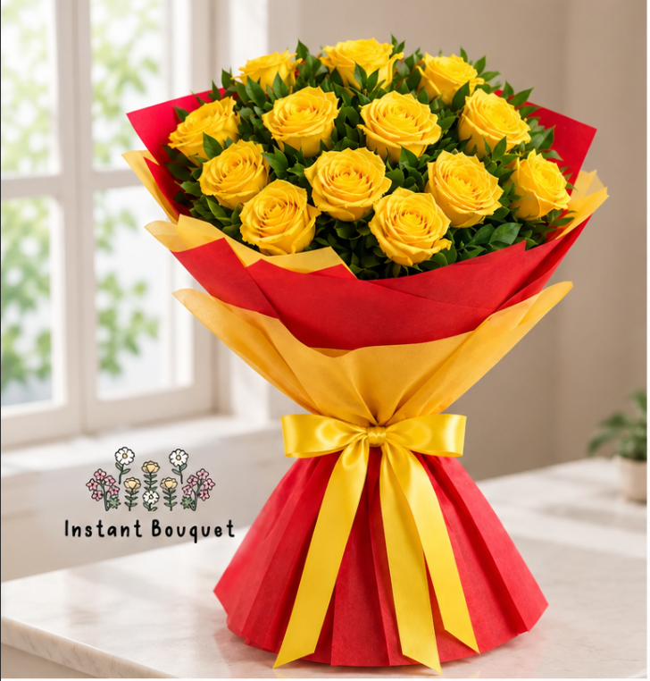 Premium Yellow Rose Celebration Bouquet