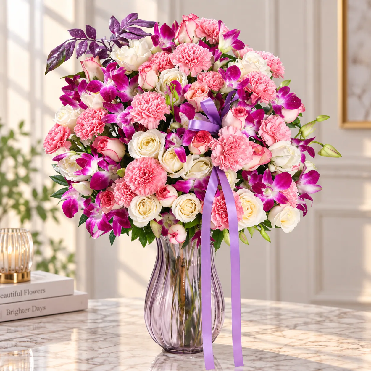 Royal Orchid Blush Luxury Vase